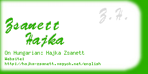 zsanett hajka business card
